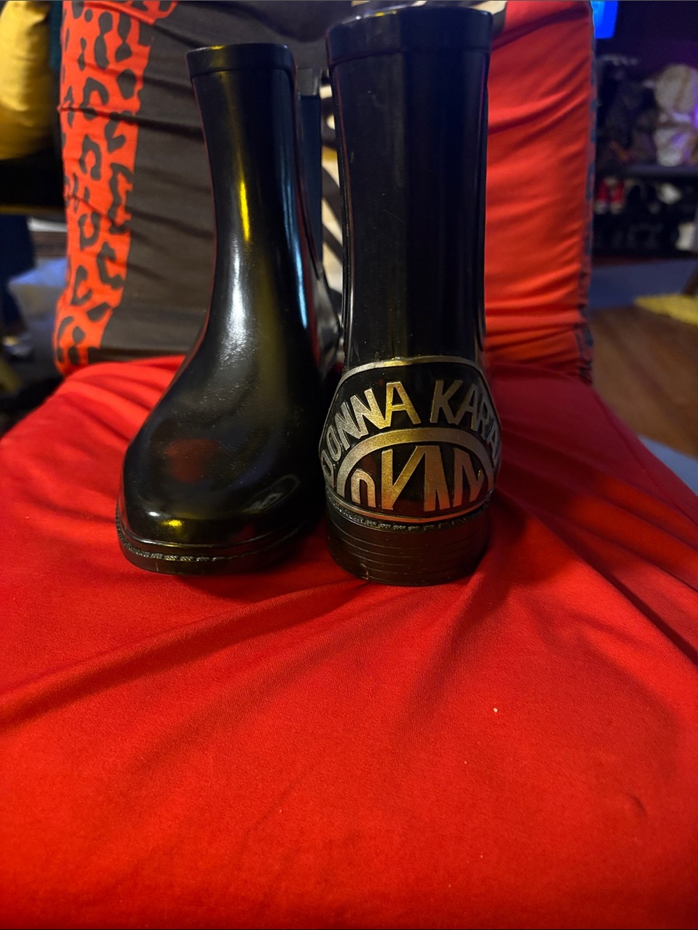 Donna Karan rain boots